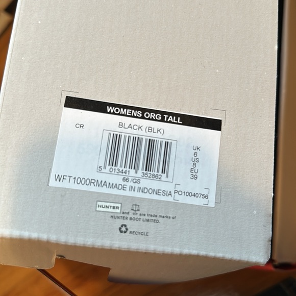 Hunter Black Tall Rain Boots - Picture 6 of 6